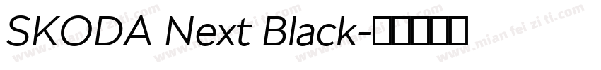 SKODA Next Black字体转换